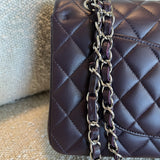 CHANEL Handbag Chanel Dark Purple Lambskin Quilted Classic Flap Medium SHW -Knockoff
