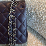 CHANEL Handbag Chanel Dark Purple Lambskin Quilted Classic Flap Medium SHW -Knockoff
