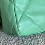 CHANEL Handbag Chanel Green Goatskin Quilted Small 19 Flap MHW -Knockoff
