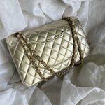 CHANEL Handbag Chanel Metallic Gold Lambskin Quilted Classic Flap Medium AGHW -Knockoff
