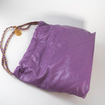 CHANEL Handbag Chanel Purple Calfskin Quilted 22 Drawstring Bag -Knockoff
