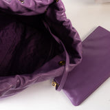 CHANEL Handbag Chanel Purple Calfskin Quilted 22 Drawstring Bag -Knockoff
