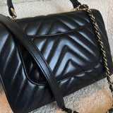 CHANEL Handbag Chanel Small Black Lambskin Chevron Trendy CC LGHW -Knockoff
