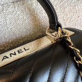 CHANEL Handbag Chanel Small Black Lambskin Chevron Trendy CC LGHW -Knockoff
