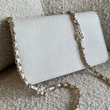 CHANEL Handbag Chanel White Caviar Quilted Camellia Wallet on Chain LGHW (WOC) -Knockoff
