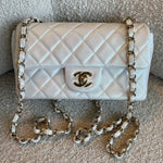 CHANEL Handbag Chanel White Iridescent Mini Rectangular LGHW -Knockoff
