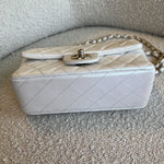 CHANEL Handbag Chanel White Iridescent Mini Rectangular LGHW -Knockoff
