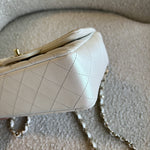 CHANEL Handbag Chanel White Iridescent Mini Rectangular LGHW -Knockoff
