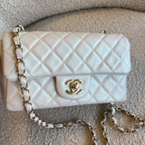 CHANEL Handbag Chanel White Iridescent Mini Rectangular LGHW -Knockoff
