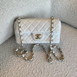 CHANEL Handbag Chanel White Iridescent Mini Rectangular LGHW -Knockoff
