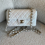 CHANEL Handbag Chanel White Iridescent Mini Rectangular LGHW -Knockoff
