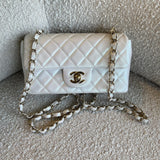 CHANEL Handbag Chanel White Iridescent Mini Rectangular LGHW -Knockoff
