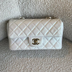 CHANEL Handbag Chanel White Iridescent Mini Rectangular LGHW -Knockoff
