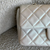 CHANEL Handbag Chanel White Iridescent Mini Rectangular LGHW -Knockoff
