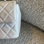 CHANEL Handbag Chanel White Iridescent Mini Rectangular LGHW -Knockoff
