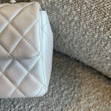 CHANEL Handbag Chanel White Iridescent Mini Rectangular LGHW -Knockoff
