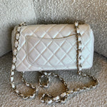 CHANEL Handbag Chanel White Iridescent Mini Rectangular LGHW -Knockoff
