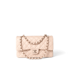 CHANEL Handbag Classic Flap / Beige 22c Beige Caviar Quilted Classic Flap Medium Light Gold Hardware -Knockoff
