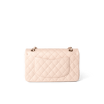 CHANEL Handbag Classic Flap / Beige 22c Beige Caviar Quilted Classic Flap Medium Light Gold Hardware -Knockoff
