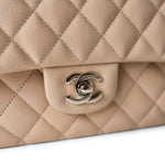 CHANEL Handbag Classic flap / Beige Beige / Tan Caviar Quilted Classic Flap Medium Light Gold Hardware -Knockoff
