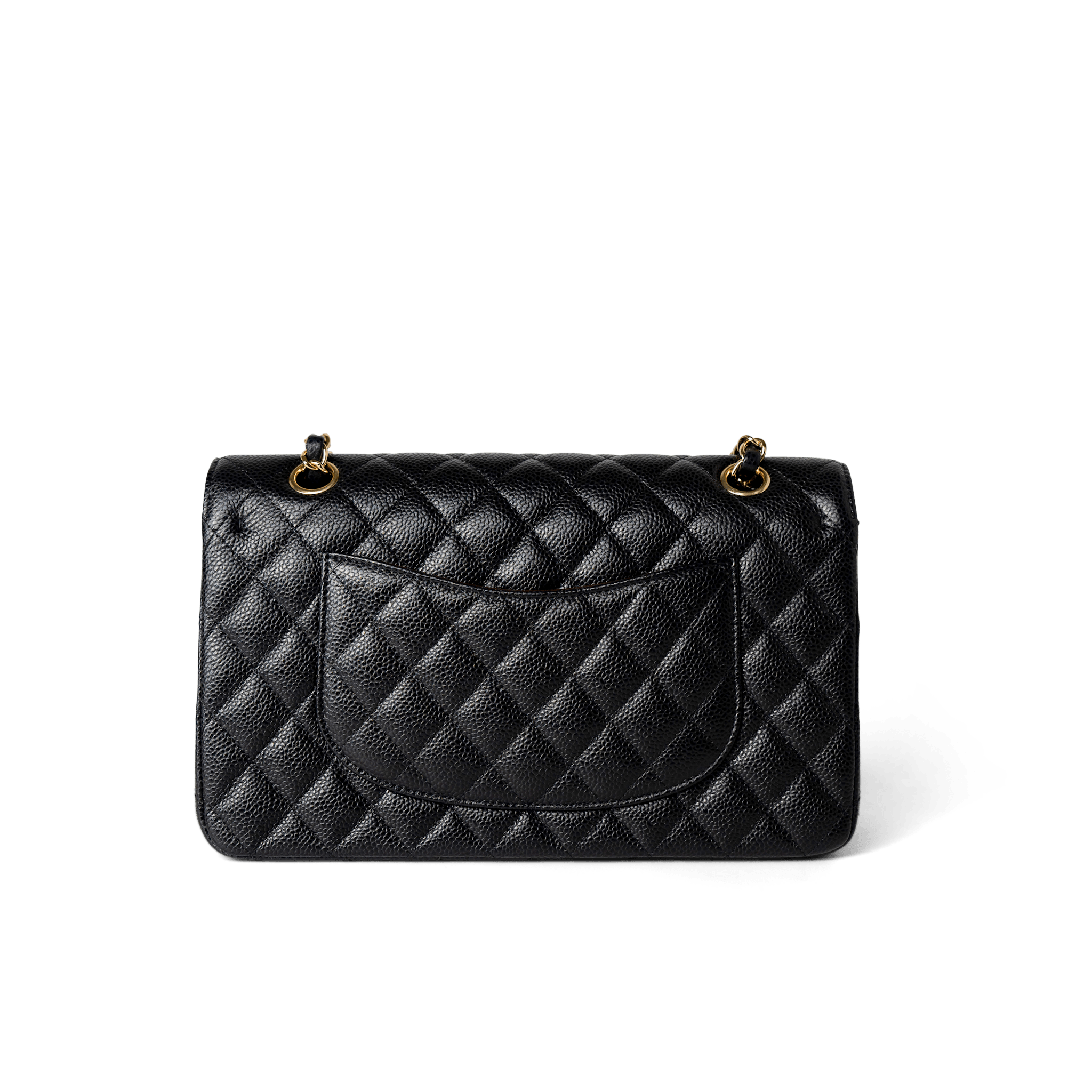 CHANEL Handbag Classic Flap / Black Black Caviar Quilted Classic Flap Medium Gold Hardware -Knockoff
