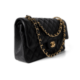 CHANEL Handbag Classic Flap / Black Black Caviar Quilted Classic Flap Medium Gold Hardware -Knockoff
