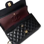 CHANEL Handbag Classic flap / Black Black Caviar Quilted Classic Flap Medium Gold Hardware -Knockoff
