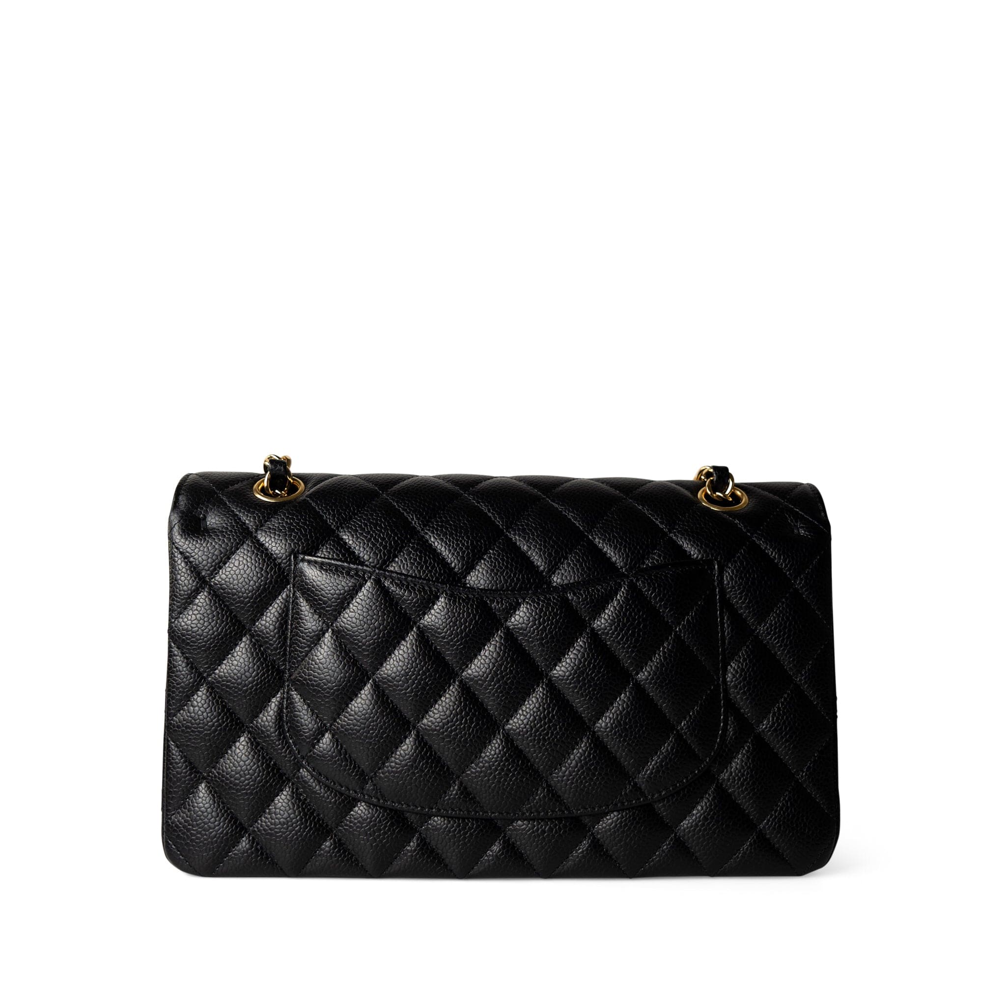 CHANEL Handbag Classic flap / Black Black Caviar Quilted Classic Flap Medium Gold Hardware -Knockoff
