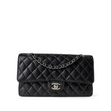 CHANEL Handbag Classic flap / Black Black Caviar Quilted Classic Flap Medium Silver Hardware -Knockoff
