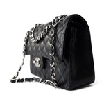 CHANEL Handbag Classic Flap / Black Black Caviar Quilted Classic Flap Small Silver Hardware -Knockoff
