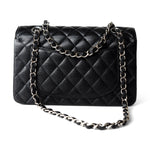 CHANEL Handbag Classic Flap / Black Black Caviar Quilted Classic Flap Small Silver Hardware -Knockoff
