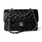 CHANEL Handbag Classic Flap / Black Black Caviar Quilted Classic Flap Small Silver Hardware -Knockoff
