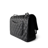 CHANEL Handbag Classic flap / Black Black Caviar Quilted Medium Classic Flap Silver Hardware -Knockoff
