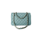 CHANEL Handbag Classic flap / Blue 19C Tiffany Blue Caviar Quilted Classic Flap Small Light Gold Hardware -Knockoff
