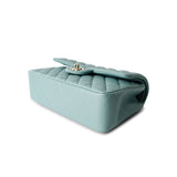 CHANEL Handbag Classic flap / Blue 19C Tiffany Blue Caviar Quilted Classic Flap Small Light Gold Hardware -Knockoff
