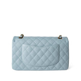 CHANEL Handbag Classic flap / Blue 22P Light Blue Caviar Quilted Classic Flap Medium Light Gold Hardware -Knockoff
