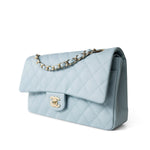 CHANEL Handbag Classic flap / Blue 22P Light Blue Caviar Quilted Classic Flap Medium Light Gold Hardware -Knockoff
