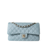 CHANEL Handbag Classic flap / Blue 22P Light Blue Caviar Quilted Classic Flap Medium Light Gold Hardware -Knockoff
