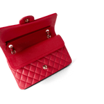 CHANEL Handbag Classic Flap / Red Red Caviar Quilted Classic Flap Medium Light Gold Hardware -Knockoff
