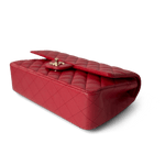 CHANEL Handbag Classic Flap / Red Red Caviar Quilted Classic Flap Medium Light Gold Hardware -Knockoff
