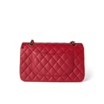 CHANEL Handbag Classic Flap / Red Red Caviar Quilted Classic Flap Medium Light Gold Hardware -Knockoff
