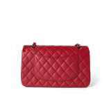 CHANEL Handbag Classic Flap / Red Red Caviar Quilted Classic Flap Medium Light Gold Hardware -Knockoff
