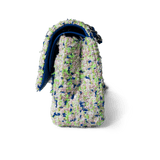 CHANEL Handbag Classic Flap / White 23S White Blue Green Tweed Quilted Classic Flap Medium -Knockoff
