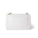 CHANEL Handbag Classic Flap / White White Caviar Quilted Jumbo Classic Flap Light Gold Hardware -Knockoff
