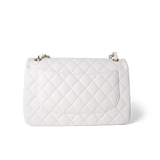 CHANEL Handbag Classic Flap / White White Caviar Quilted Jumbo Classic Flap Light Gold Hardware -Knockoff
