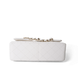 CHANEL Handbag Classic Flap / White White Caviar Quilted Jumbo Classic Flap Light Gold Hardware -Knockoff
