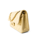 CHANEL Handbag Classic flap / Yellow 21C Yellow Lambskin Quilted Classic Flap Small Light Gold Hardware -Knockoff
