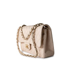 CHANEL Handbag Cream 20C Light Beige Caviar Quilted Classic Flap Medium Light Gold Hardware -Knockoff
