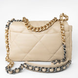 CHANEL Handbag Cream 22S Beige Lambskin Quilted Small 19 Flap Mixed Hardware -Knockoff
