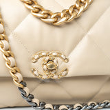 CHANEL Handbag Cream 22S Beige Lambskin Quilted Small 19 Flap Mixed Hardware -Knockoff
